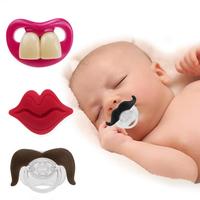 Sucette en silicone pour bébé Sucette en forme de lèvres et de moustache pour enfant en bas âge Sucette orthodontique