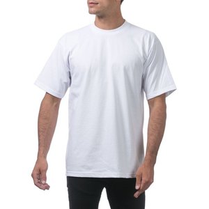 Spandex/Nylon cuello en V media manga Hip Hop camiseta con patrón Color sólido 180g hombres blanco Casual verano otoño - Product Image 1