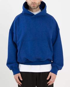 Topshow personnalisé Logo 500GSM 600GSM hommes surdimensionné épais poids lourd coton goutte épaule Boxy blanc recadrée à capuche hommes - Product Image 1