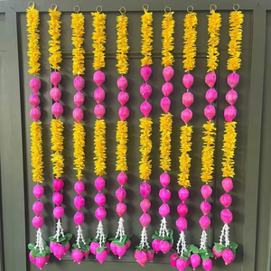 มาลัยดอกไม้ประดิษฐ์ลายดอกบัวจัสมินสำหรับเจ้าสาวเปลสำหรับงานเลี้ยงพิธีเฉลิมฉลองเทศกาลดิวาลิตกแต่งกานา - Product Image 2