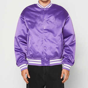 Premium Quality Men's <b>Thin</b> Satin <b>Jacket</b> 100% Polyester Windproof <b>Waterproof</b> Eco-Friendly High Street OEM Custom Service - Product Image 1
