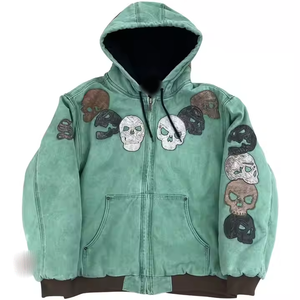 Sweat à capuche zippé streetwear personnalisé unisexe, coupe classique vintage, molleton 100% coton épais / tissu éponge français, séchage rapide, respirant - Product Image 6