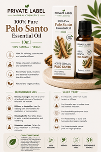 Huile essentielle de Palo Santo 100% pure, marque privée, 10 ml, OEM |   Huile Essentielle Naturelle pour Soins de la Peau et des Cheveux |   Espagne UE - Product Image 3