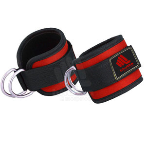 Sangles de cheville en nylon à prix de gros, logo personnalisé disponible, réglables, antidérapantes, écologiques, pour le sport, la gym, le fitness et l'entraînement - Product Image 3