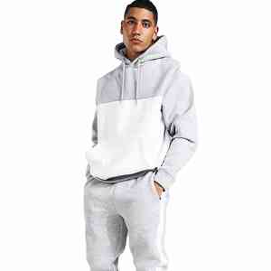 ชุดวอร์มผ้าคอตตอนสำหรับผู้ชายชุดวอร์มฤดูหนาวแบบมีฮู้ดสีพื้นออกแบบได้ตามต้องการ - Product Image 6