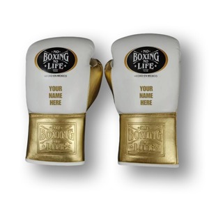 Gants de boxe No Boxing No Life, en cuir véritable de haute qualité, avec logo personnalisé et design complet, gants de kick-boxing - Product Image 3