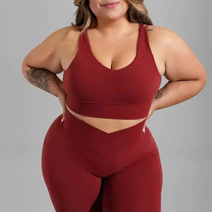 Conjunto de Yoga para Mujer 2024, Transpirable, de Secado Rápido, Pantalones Cortos con Cintura Elástica, Ropa Deportiva de Talla Grande, Color Personalizado, Venta al por Mayor - Product Image 2