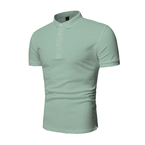 Patrón sólido de rendimiento de talla grande Casual de media manga de algodón para Polo Logo bordado de moda transpirable impreso - Product Image 6