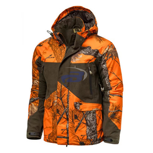 Veste de chasse orange pour l'extérieur, vestes de chasse unisexes, respirantes, imperméables, coupe-vent, camouflage, manteau d'hiver, capuche, logo personnalisé - Product Image 1