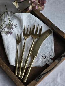 ชุดช้อนส้อมมีดทองเหลืองคุณภาพดีสีทอง - Product Image 5