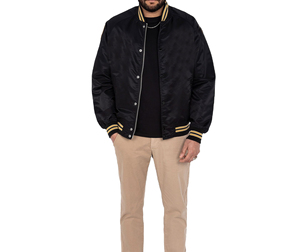 Blouson aviateur en satin noir vêtements d'extérieur légers avec poignets à col côtelé et ourlet mode fermeture éclair manteau élégant brillant - Product Image 3