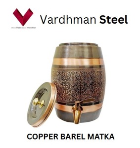 Matka en cuivre de 8 L, un trésor intemporel de la tradition, le matka en cuivre contient l'essence de la pureté et de l'héritage. - Product Image 4