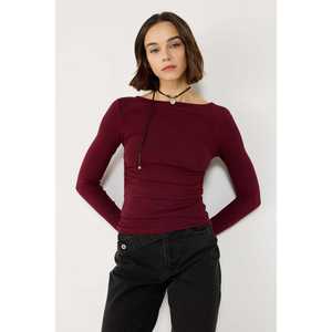 Chemise à manches longues pour femmes, haut en popeline à fleurs et à rayures, décontracté et formel, avec broderie en dentelle, col montant, taille XL, coupe ample - Product Image 1