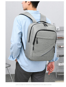 Sac à dos technique élégant avec port de charge USB Compartiment pour ordinateur portable Poche pour bouteille d'eau de grande capacité pour voyage, travail et école - Product Image 5