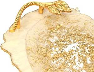 Plateau de service en résine époxy exclusive avec un artisanat artistique fait à la main, plateau de service en résine époxy décoratif avec un design unique fait à la main - Product Image 6