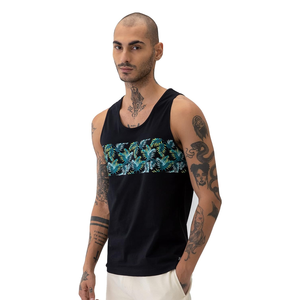 Camiseta sin mangas para hombre de último diseño a la moda, fabricación de Bangladesh, camiseta sin mangas personalizada a rayas de algodón 100% suave para hombre - Product Image 4