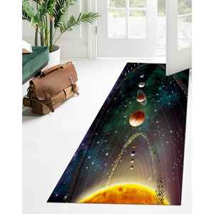 Tapis du système solaire stellaire, tapis de sol avec planètes de l'espace, tapis doux non tissé - Product Image 2