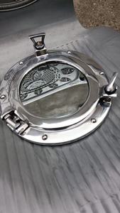 แก้วติดผนังลายช่องหน้าต่างทองเหลืองการเดินเรือของตกแต่งบ้านของขวัญของตกแต่งผนังสินค้าของขวัญ - Product Image 4