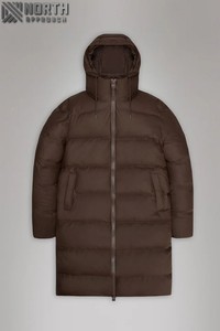 Abrigo acolchado de invierno para hombre, chaquetas impermeables de peso ligero, chaqueta acolchada larga de poliéster 100%, pluma de pato - Product Image 2