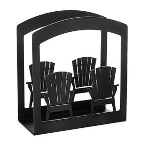 Grille métallique noire de Collection, porte-serviettes en fil plat antidérapant et autoportant pour Table à manger et porte-serviettes de cuisine - Product Image 6