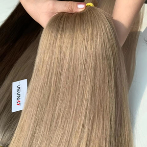 ผมต่อเวียดนามแท้ สีน้ำตาลอ่อน แบบตรง 60 ซม. คุณภาพดีเยี่ยม แบบซุปเปอร์ดับเบิ้ลดรอน น้ำหนัก 100 กรัม ราคาขายส่ง - Product Image 1