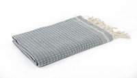 Serviette de bain / Fouta / Serviette de plage en coton biologique turc 100% ArtisRaw, antimicrobienne, écologique, tissée à la main, motif abstrait