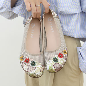 [JSHOE] Zapatos Planos de Malla Transparente de Cuero Vacuno Genuino Luday, Estilo Influencer de Moda Coreana, para Mujer - Product Image 3