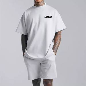 Conjunto de pantalones cortos y camisas personalizados para hombre Camiseta 100% de algodón peinado de alta calidad y conjunto de pantalones cortos de verano - Product Image 4