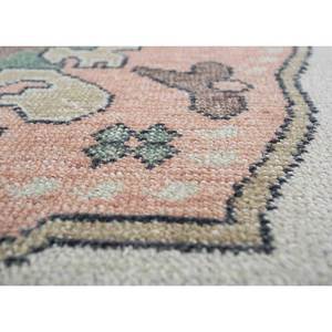 Tapis en laine ivoire noués à la main Erbe 9x12, motifs rectangulaires médaillon patchwork pour adolescents, pour la décoration de la maison et du salon - Product Image 3