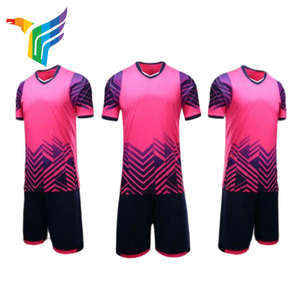 Vêtements de sport, impression par sublimation personnalisée, maillot de football bleu, ensemble pour les maillots de football scolaires, t-shirt - Product Image 6