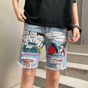 Short en jean personnalisé de haute qualité pantalon chaud d'été pour femmes short en jean taille haute à bords bruts pour femmes - Product Image 4