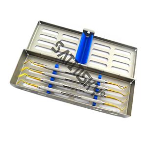 Juego de Instrumentos para Higienista Dental de Acero Inoxidable, Kit de 10 Herramientas con Casete de Esterilización, Manual, Alta Calidad de Fábrica - Product Image 3