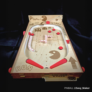 <b>Wooden</b> Handmade <b>Desktop</b> Pinball Craft Supply Model ZE005 for Creative Fun! - Product Image 2