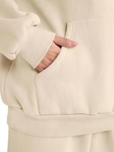 Dernière conception OEM Survêtements d'hiver pour femmes 100% Coton Survêtement Respirant Pull Survêtement Jogging Costume 2025 - Product Image 5