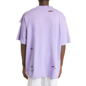 Camiseta Oversize Vintage de Alta Calidad con Mangas, 100% Algodón, Antiarrugas, Antiretráctil, Transpirable, Ajuste Holgado, Estilo Urbano Desgastado - Product Image 4