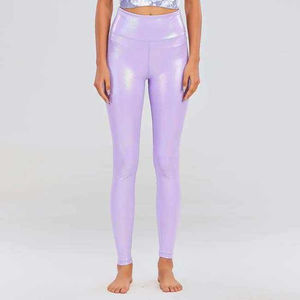 Leggings de sport et de yoga taille haute, longueur intégrale, sans couture, effet sculptant, extensible dans les quatre sens, avec fermeture élastique à la taille, couleur unie - Product Image 4