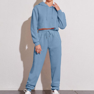 Pullover athlétique Crop Top Survêtement avec tissu extensible flexible Pullover de qualité supérieure Crop Top Survêtement - Product Image 2