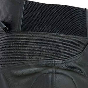 Fabrication de pantalons de moto pour hommes en cuir véritable couleur noire adultes portent des pantalons de moto de sécurité en plein air - Product Image 5