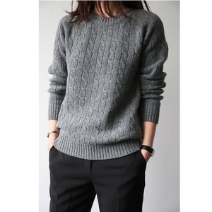 เสื้อสเวตเตอร์ถักลำลองสำหรับผู้หญิงฤดูใบไม้ร่วงฤดูหนาว - Product Image 3