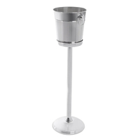 Support de seaux de service à glace de forme ronde de qualité de luxe avec poignées Design merveilleux pour accessoires de bar de restaurant pour le vin Coole