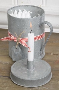 Galvanized Metal Love Decorative <b>Tealight</b> Candle Holders - Product Image 2