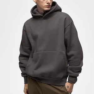 Sudaderas con Capucha de Forro Polar de 400 g/m², 100 % Algodón, Azules, Estilo Urbano, Unisex, Talla Grande, Lisas, Gruesas, de Alta Calidad, Servicio OEM - Product Image 2