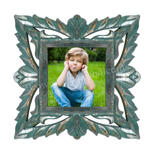 Hot Selling Wooden <b>Picture</b> Photo <b>Frame</b> <b>Wall</b> Hanging or Table Top Carved Square Photo <b>Frame</b> Wooden <b>Frames</b> <b>for</b> Home Decoration - Product Image 5