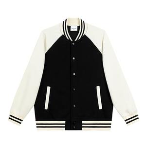 Chaqueta Universitaria de Béisbol Unisex al por Mayor con Rayas en Contraste, Cierre de Botones a Presión, Logotipo OEM, Chaqueta Universitaria de Béisbol Unisex - Product Image 2