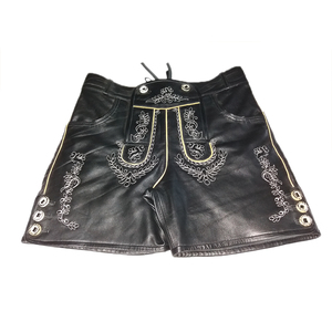2024 Customized <b>Women's</b> High Waist <b>Lederhosen</b> Original Bavarian Hotpants Shorts with Embroidery German Oktoberfest Fabric - Product Image 5