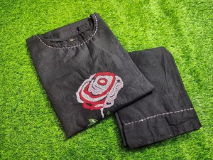 Ropa festiva moderna CORDSET Kurta con detalles bordados Nuevo lanzamiento Pent Style FLEX COTTON Secado rápido Graduación Casual - Product Image 5