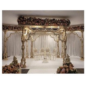 Mandap de boda de madera Gujarati tradicional USA DST Exports Mandap cuadrado para matrimonio decoración de boda india precio de fábrica - Product Image 1