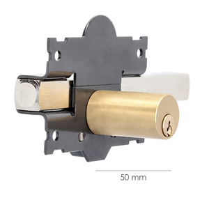 Serratura B-1, chiave e pulsante, bullone da 161 mm, cilindro rotondo da 50 mm - Product Image 3