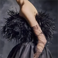 Vente en gros de boas en plumes d'autruche 1 à 20 plis, motifs teints, pour accessoires de mode, coiffure, artisanat DIY, couleurs assorties, pas cher