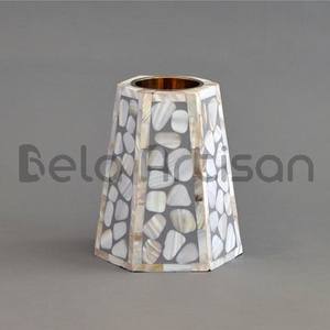 Bela Artisan's Octagon Design MOP Brûleur d'encens Incrustation d'os Encensoir d'huile essentielle Thurible Ramadan Diffuseur de cadeau d'été - Product Image 1